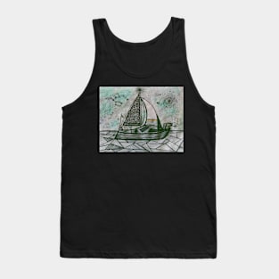 Pizza Ghost Boat Tank Top